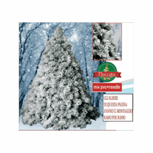 Un pino bianco illuminato da decorazioni natalizie che crea unatmosfera di gioia e festa per il periodo più magico dellanno lalbero di Natale Un abete che porta allegria e benedizioni, per celebrare la bellezza e lincanto del Natale