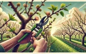 foto della potatura dell'albicocco