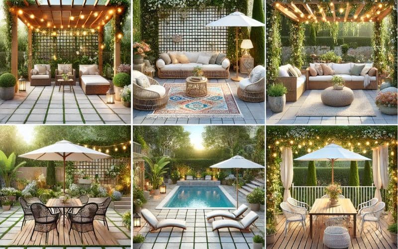 come arredare giardino pavimentato?